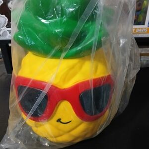 Pineapple Stuffed Animal with Sunglasses - Yellow and Green